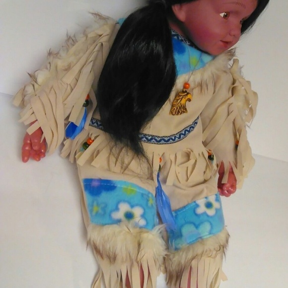 Babydoll Southwestern Culture Doll baby in American Native design outfit - Picture 5 of 9